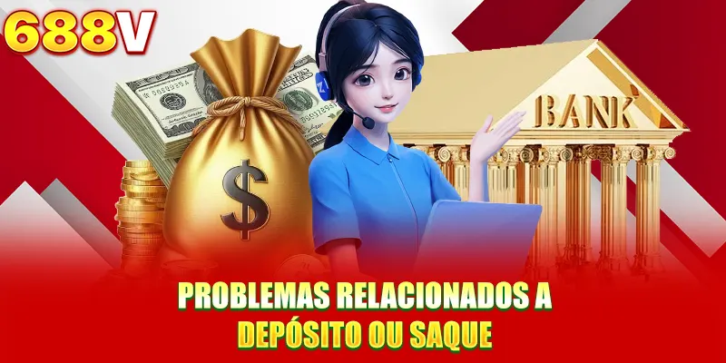 Problemas relacionados a depósito ou saque